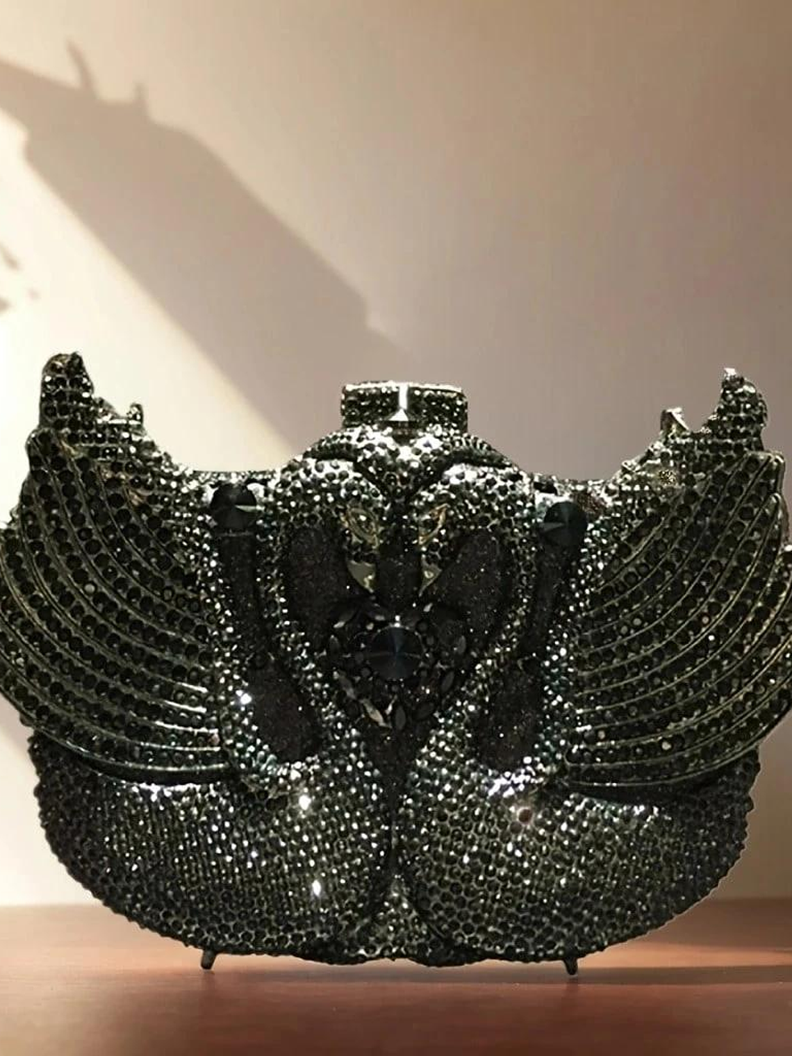 Dazzling Luxury Rhinestone Swan Clutch  12