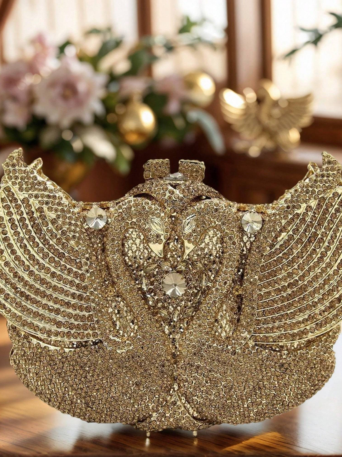 Dazzling Luxury Rhinestone Swan Clutch  10