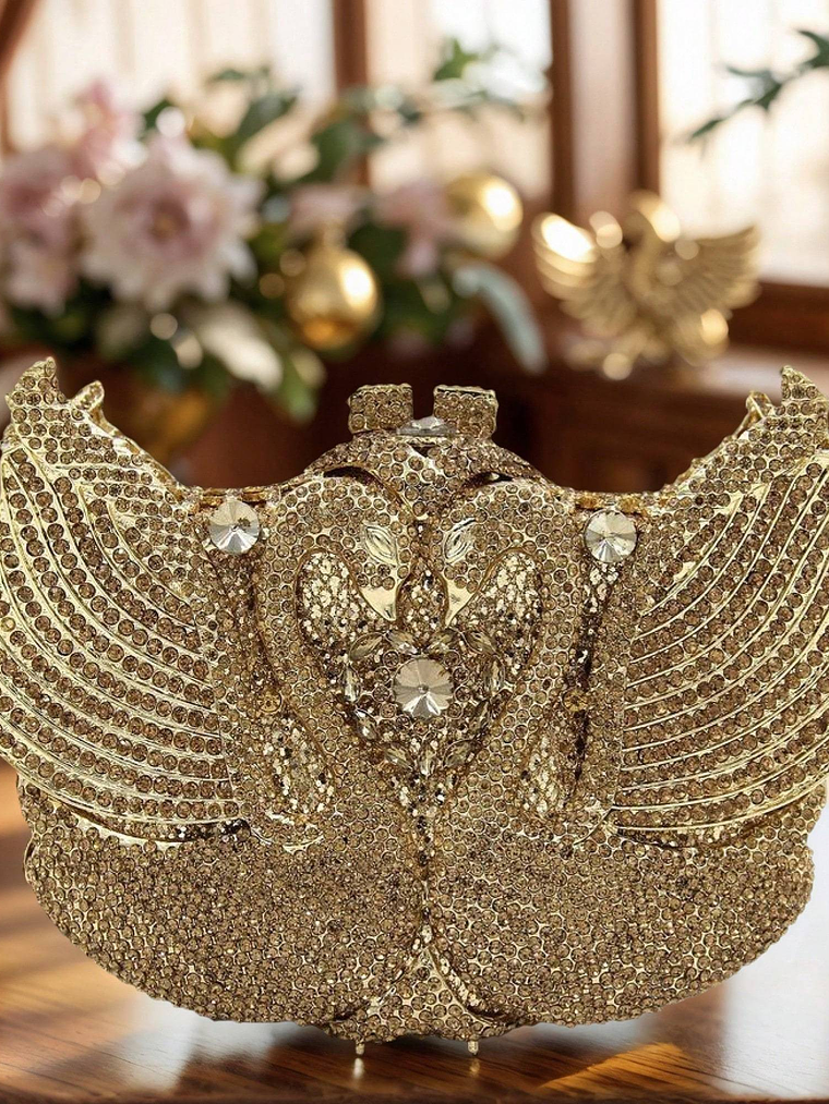 Dazzling Luxury Rhinestone Swan Clutch  10