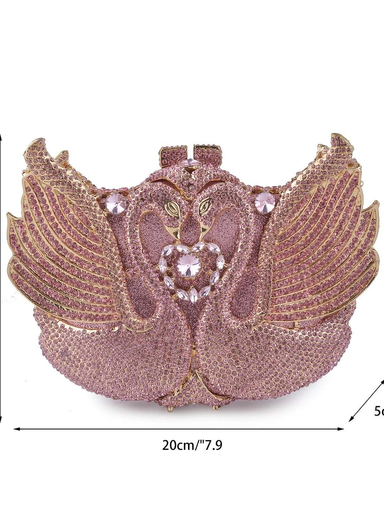 Dazzling Luxury Rhinestone Swan Clutch  5
