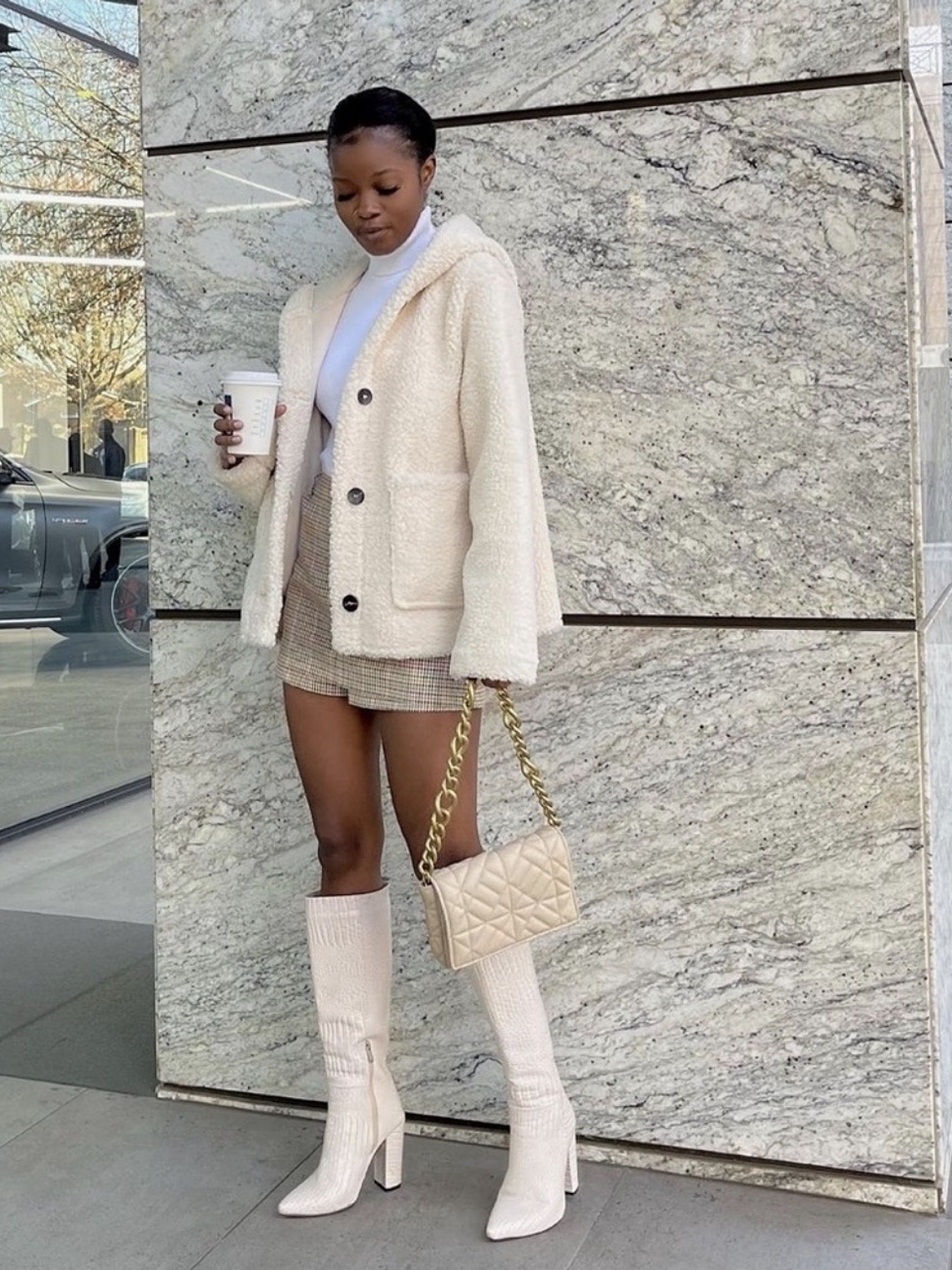 Zara Quilted Bag with Chain Accent 2