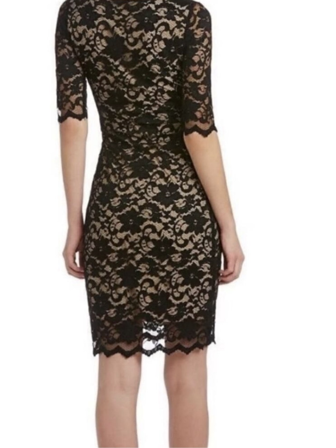 Badgley Mischka Lace Dress Sz 6 2