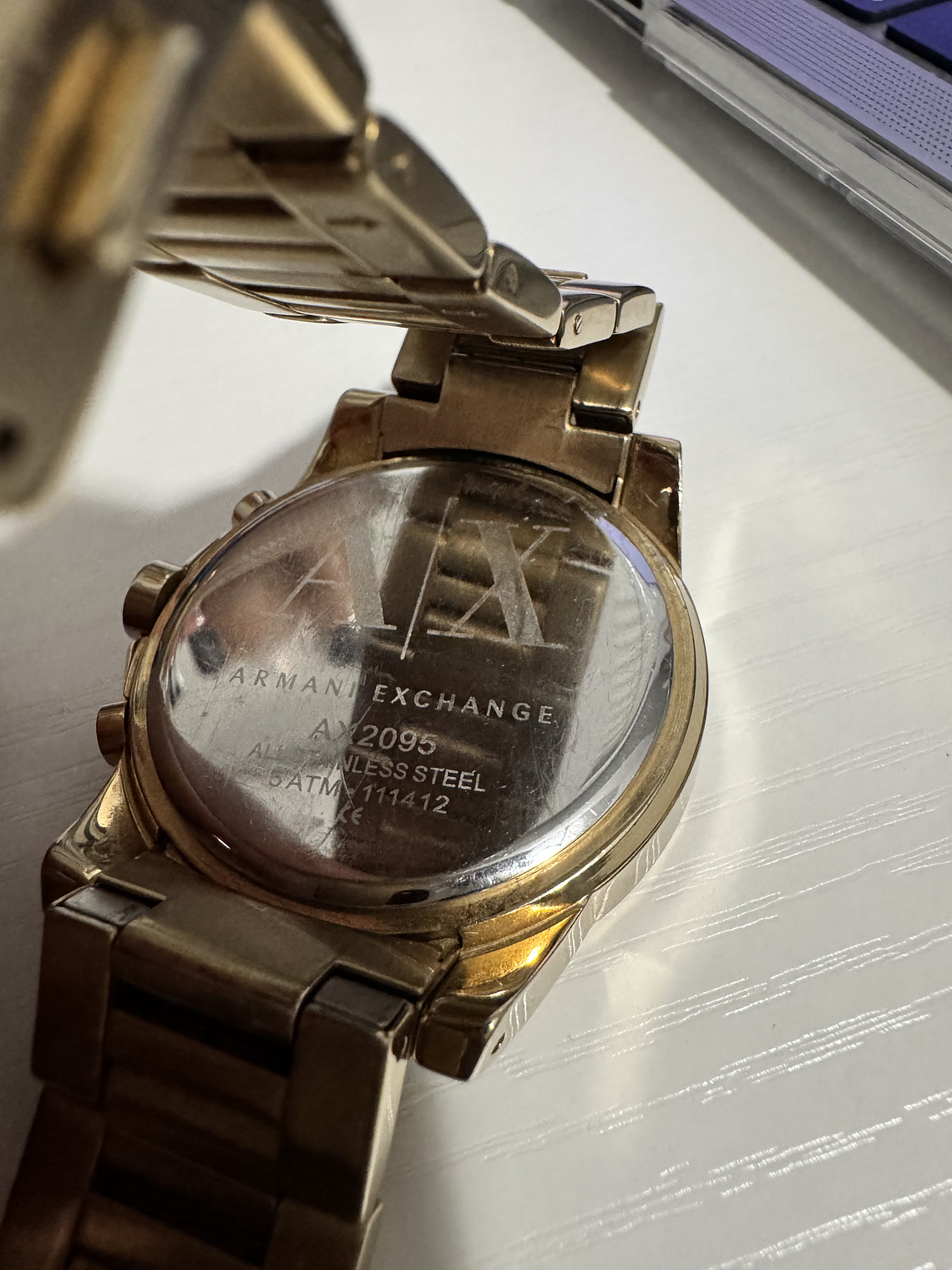 Armani Exchange AX2095 Men’s Chronograph Gold-Tone Stainless Steel Watch 3