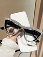 Crystal-Embellished Black Cat Eye Sunglasses - vignette 1