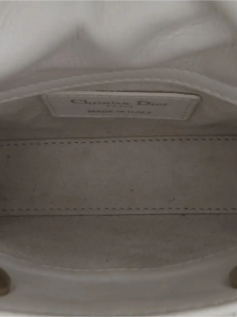 Lady Dior Micro Lambskin Cannage Satchel 4