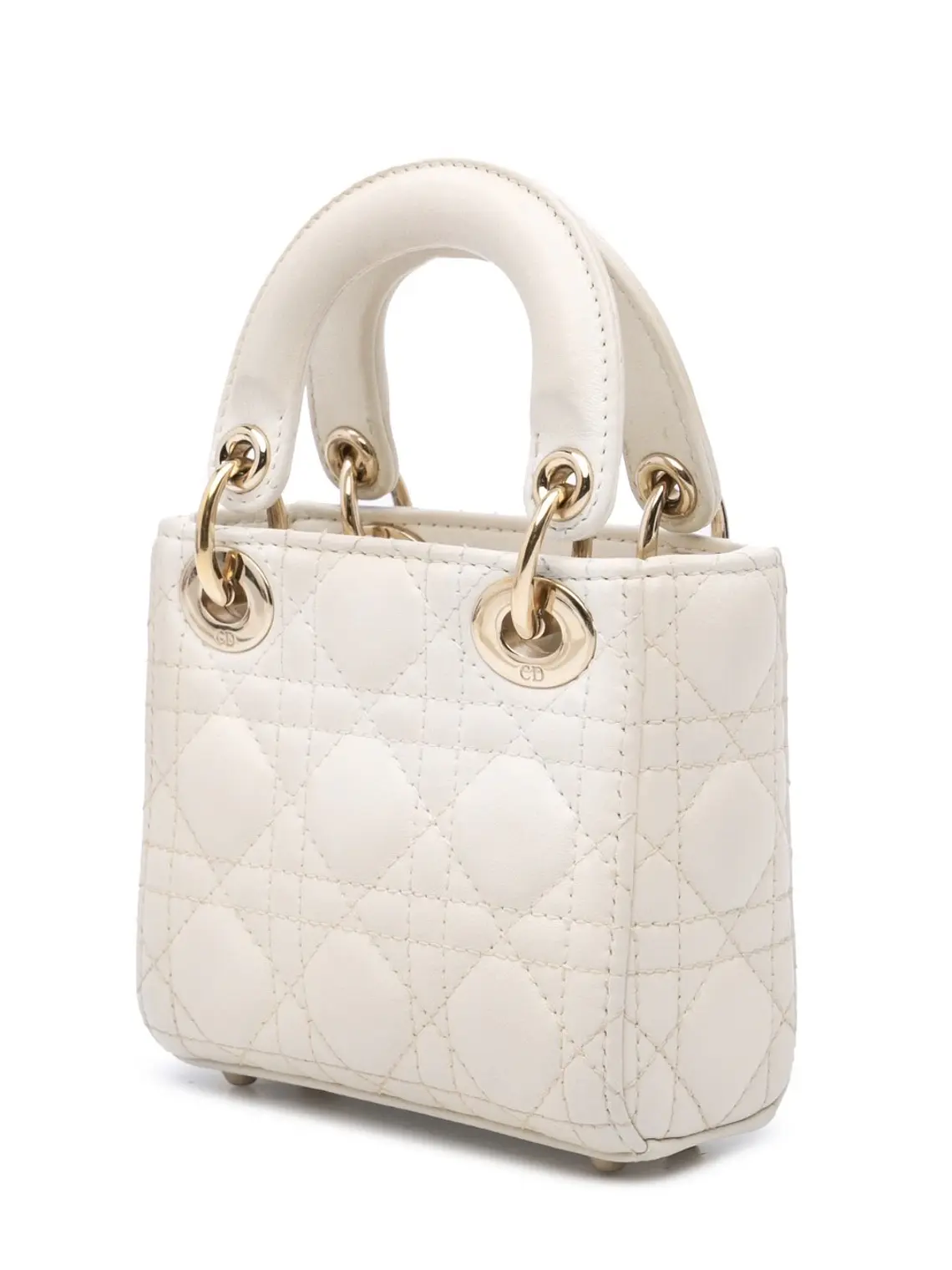 Lady Dior Micro Lambskin Cannage Satchel 2