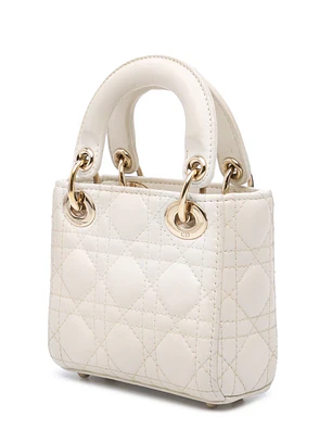 Lady Dior Micro Lambskin Cannage Satchel