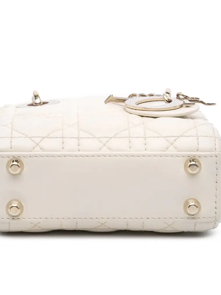 Lady Dior Micro Lambskin Cannage Satchel 3
