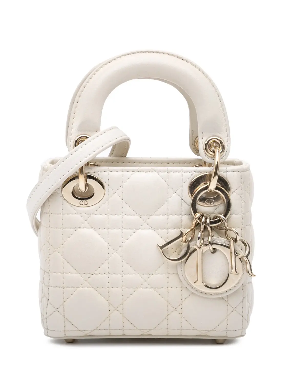 Lady Dior Micro Lambskin Cannage Satchel 1