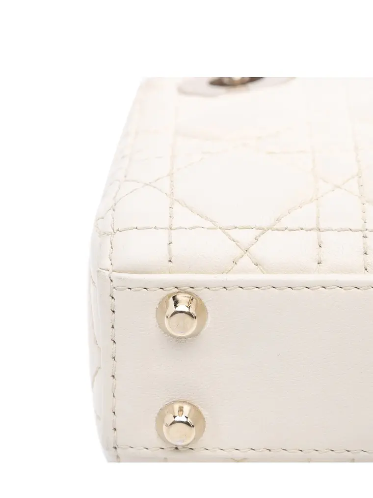 Lady Dior Micro Lambskin Cannage Satchel 5