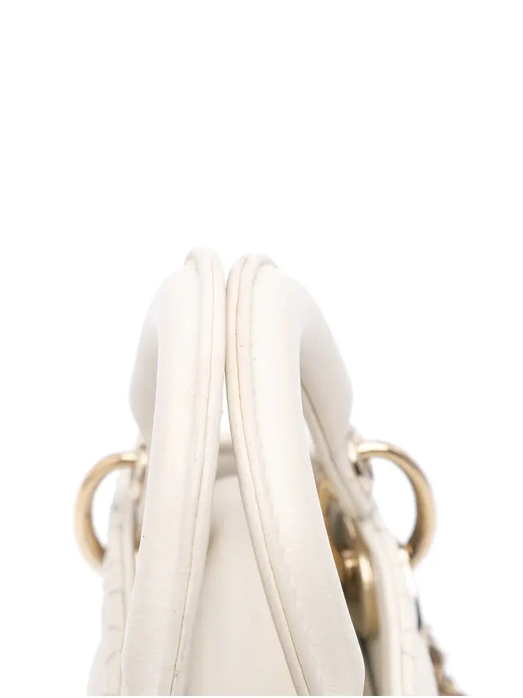 Lady Dior Micro Lambskin Cannage Satchel 6