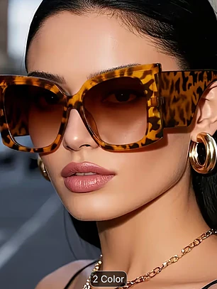 Leopard Oversized Sunglasses 