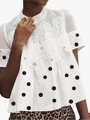 Lace Trim Baby Doll Top
