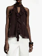 Chocolate Ruffle Halter - thumbnail 2