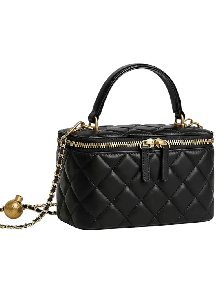 Quilted Top Handle Mini Crossbody  1