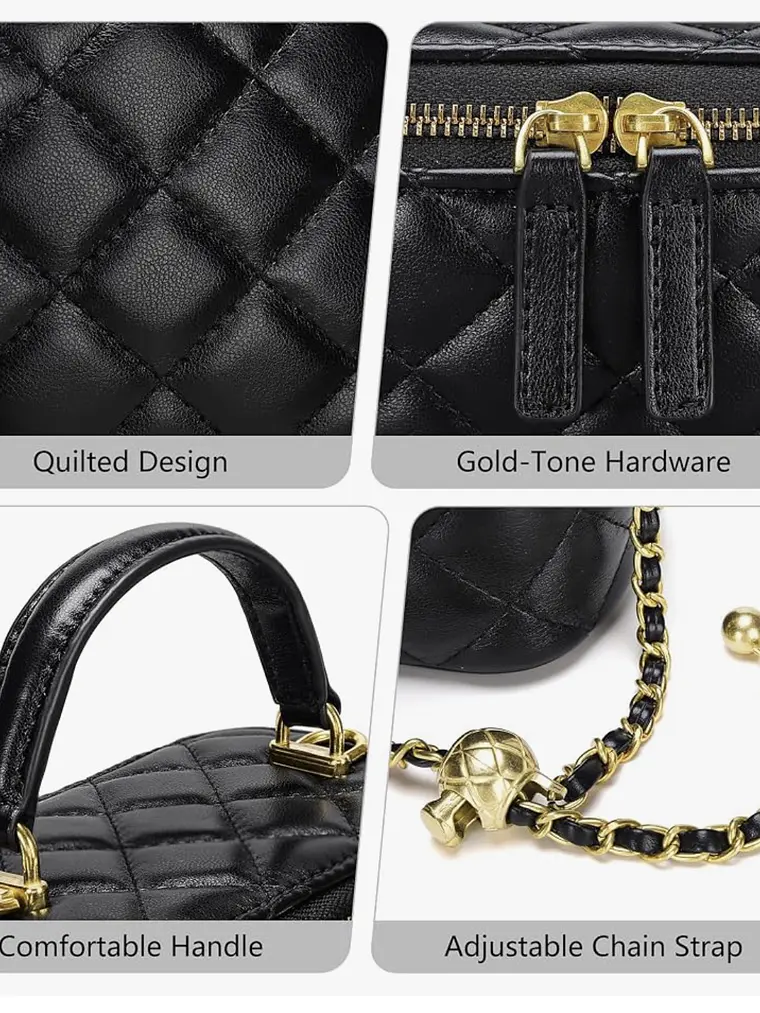 Quilted Top Handle Mini Crossbody  2
