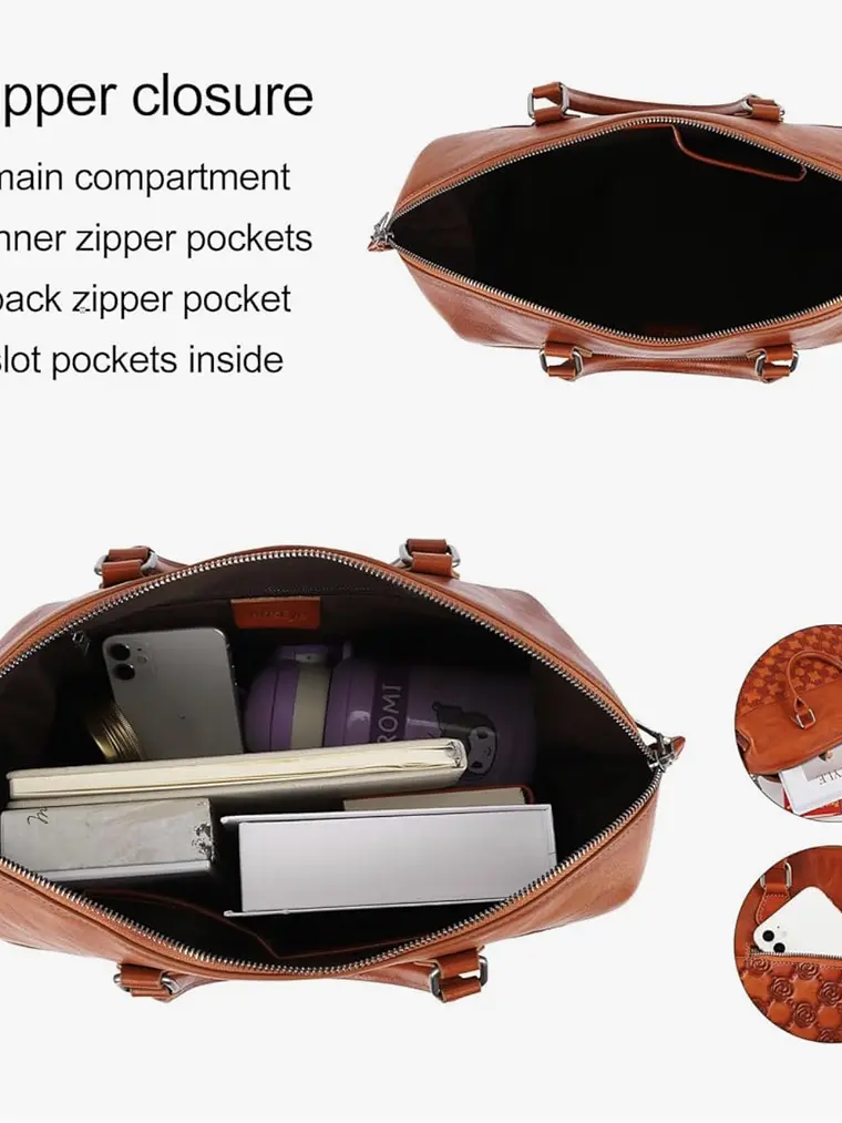 Luxe Genuine Leather Satchel 3