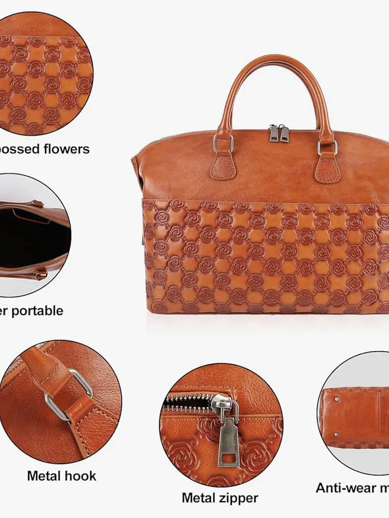 Luxe Genuine Leather Satchel 4