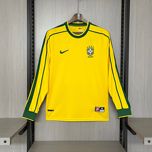 Brasil 1998 Retro (Home Kit) Manga Comprida