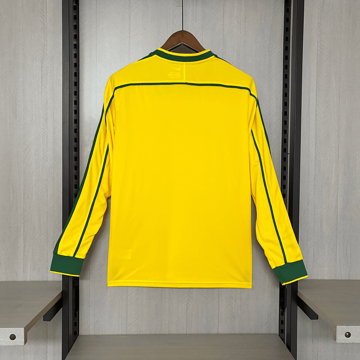 Brasil 1998 Retro (Home Kit) Manga Comprida 2