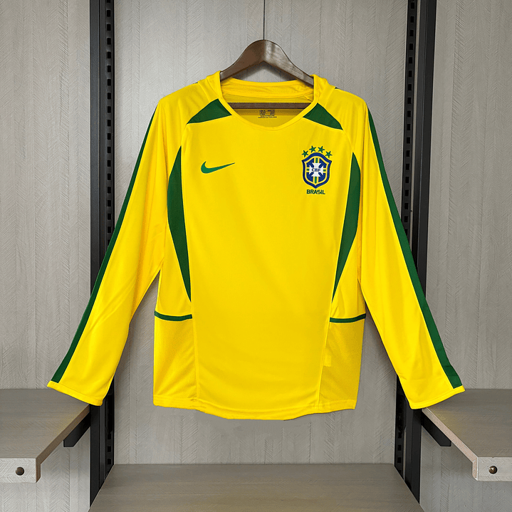 BRASIL 2002 Retro (Home Kit) Manga Comprida 1