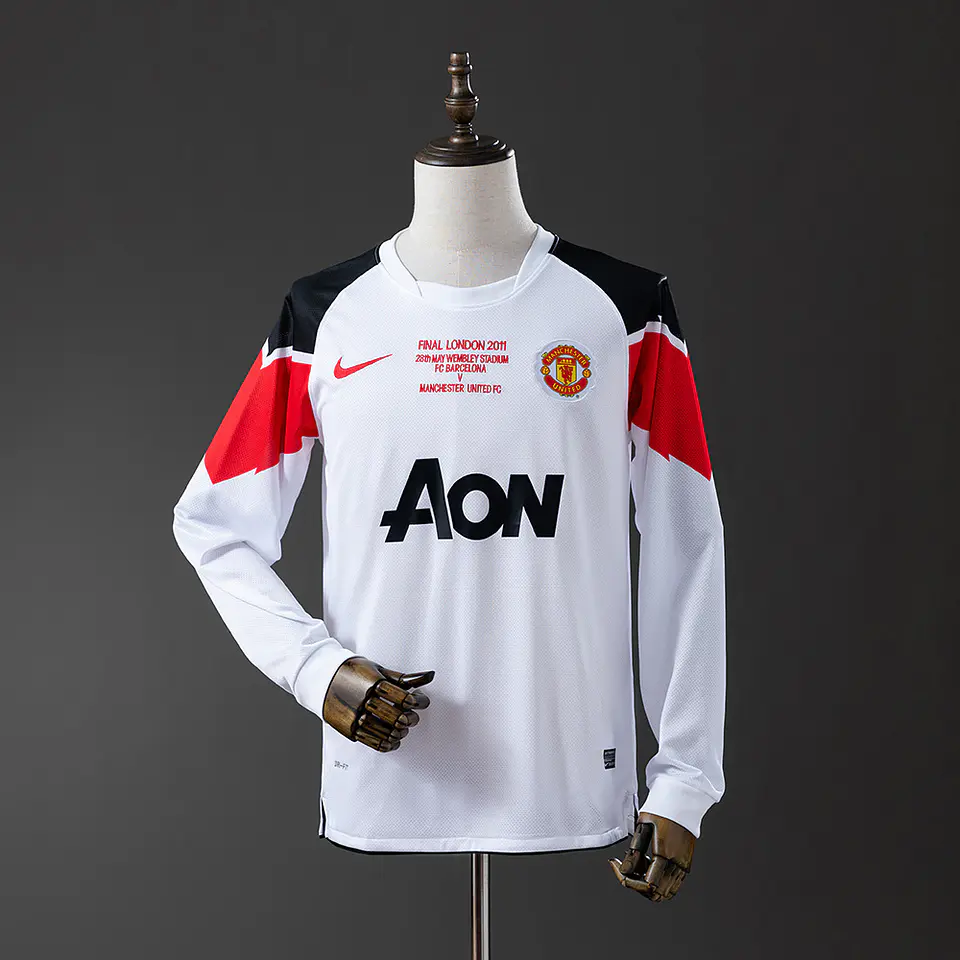 MANCHESTER UNITED 10/11 Retro (Champions League Away) Manga Comprida 1