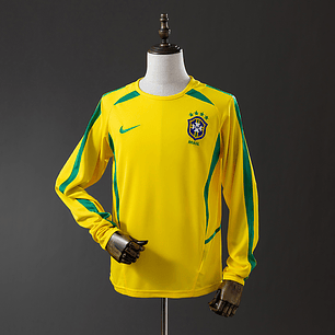 BRASIL 2002 Retro (Home Kit) Manga Comprida