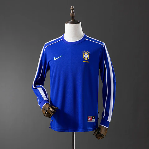 BRASIL 1998 Retro (Away Kit) Manga Comprida