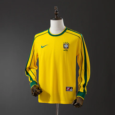 Brasil 1998 Retro (Home Kit) Manga Comprida