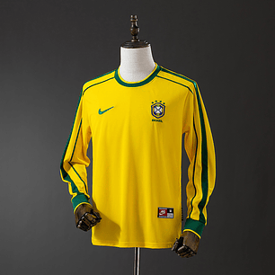 Brasil 1998 Retro (Home Kit) Manga Comprida