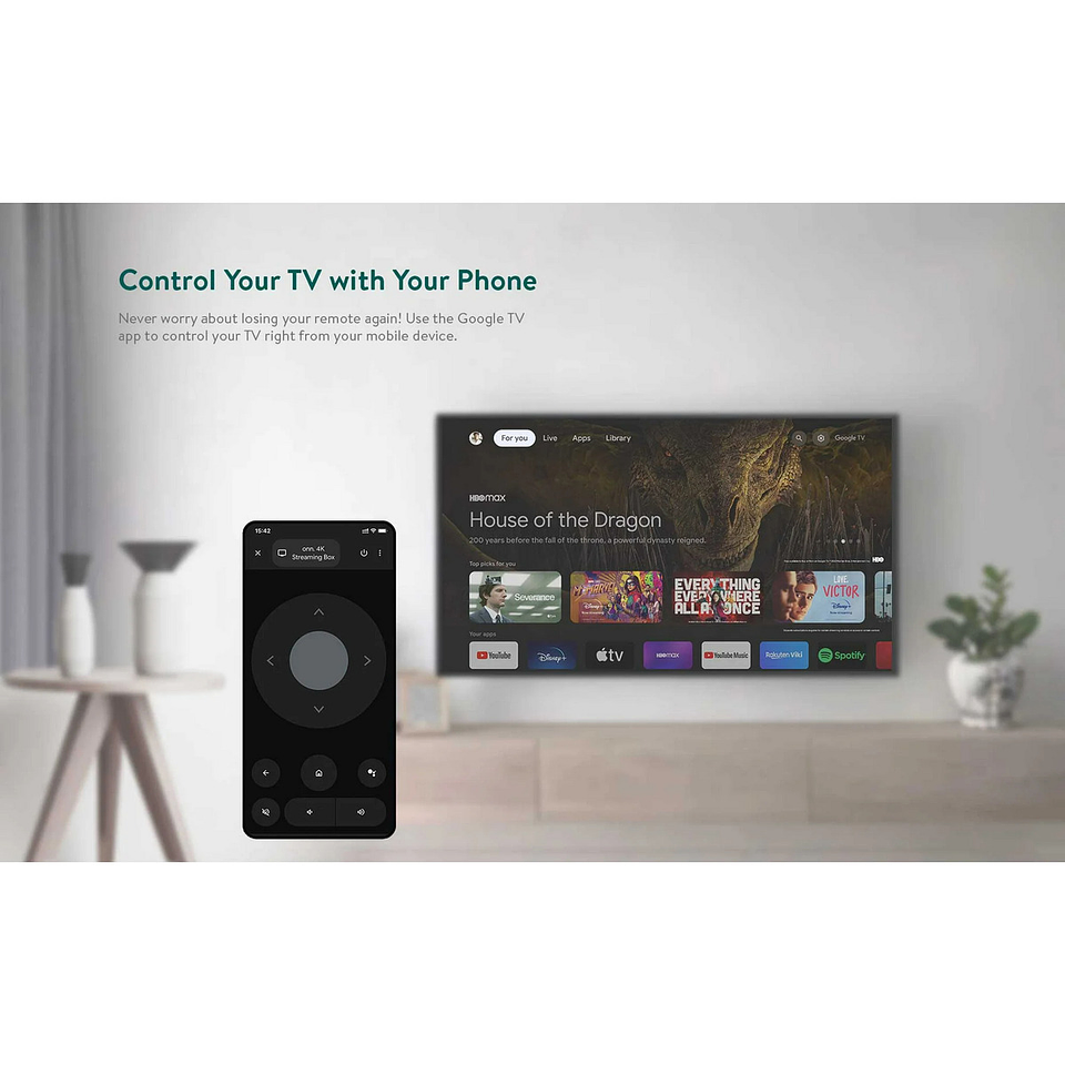 ONN Stick FHD Google Tv - Mando a Voz