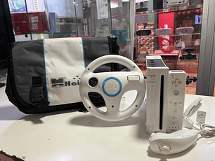 NINTENDO WII DESBLOQUEADA CON MAS DE 2000 JUEGOS + 1 MANDO + VOLANTE + BOLSO