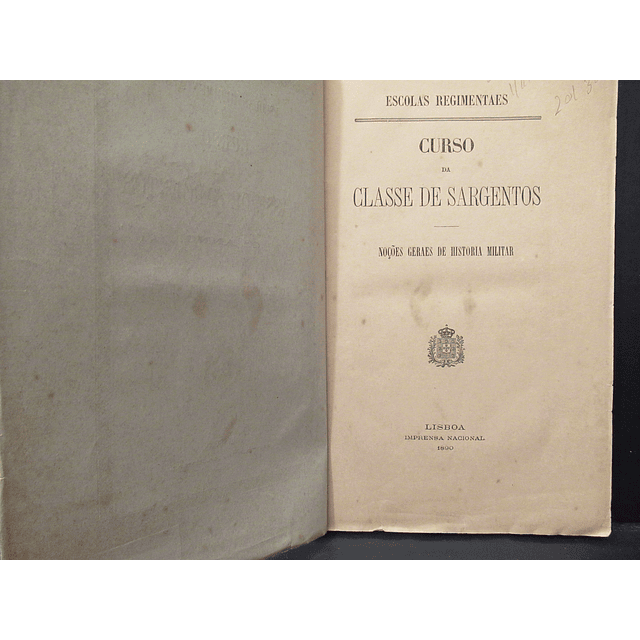 Noções Gerais De História Militar 1890 Escolas Regimentais