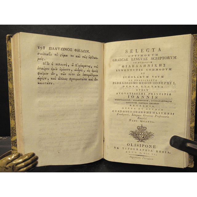 Seleta Grega Linguagem/Escrita 1807 Custódio José Oliveira