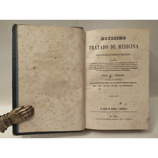 Novisimo Tratado De Medicina Uso Médicos Práticos 1847 A. Bossu