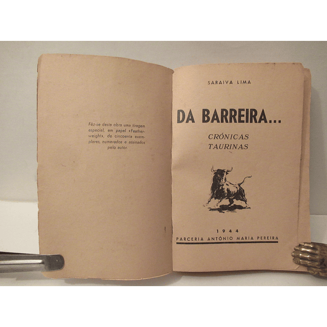 Da Barreira.../Crónicas Taurinas 1944 Saraiva Lima