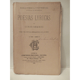 Poesias Líricas 1890 Curvo Semedo