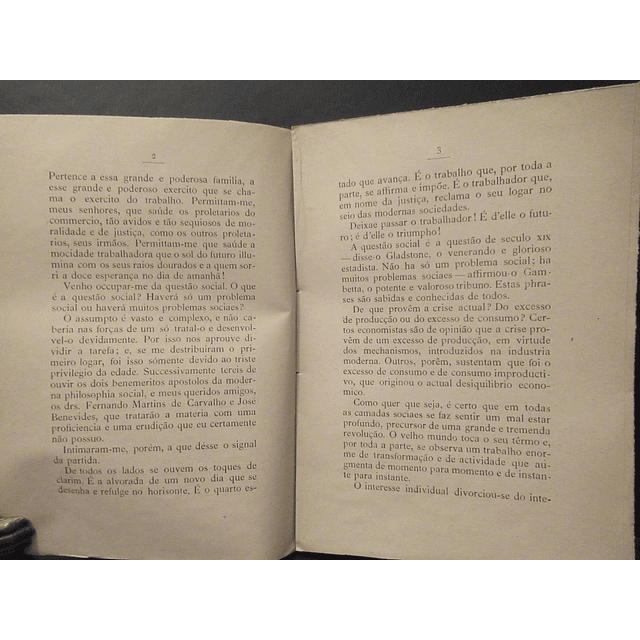 A Questão Social 1894 Magalhães Lima/José Benavides/Fernando Martins De Carvalho