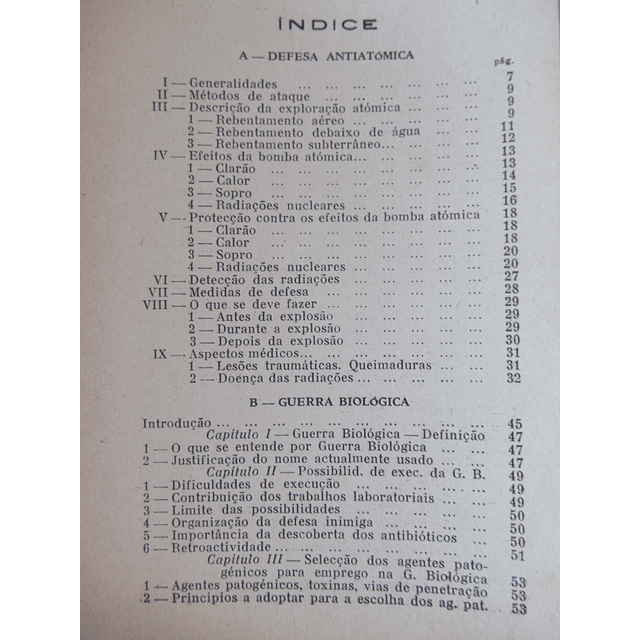 Instruções Para Defesa ABQ/Guerra Biológica 1954 Ministério Do Exército