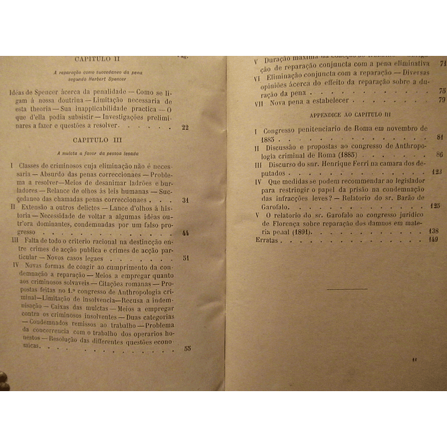 A Reparação Ás Vítimas Do Delito 1899 R. Garofalo/José Benevides