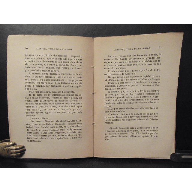 Alentejo, Terra De Promissão/Pensamento Agrário 1933 Mário De Castro