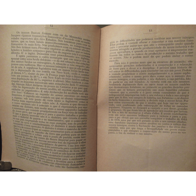 Discurso Ministro Finanças Alemanha Helfferich Sessão Reichstag 20 Agosto 1915