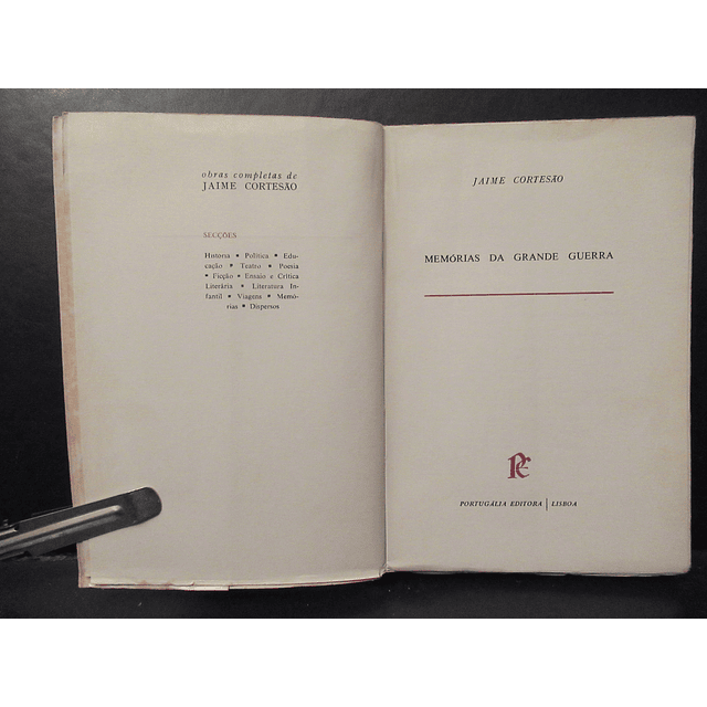 Memórias Da Grande Guerra 1969 Jaime Cortesão