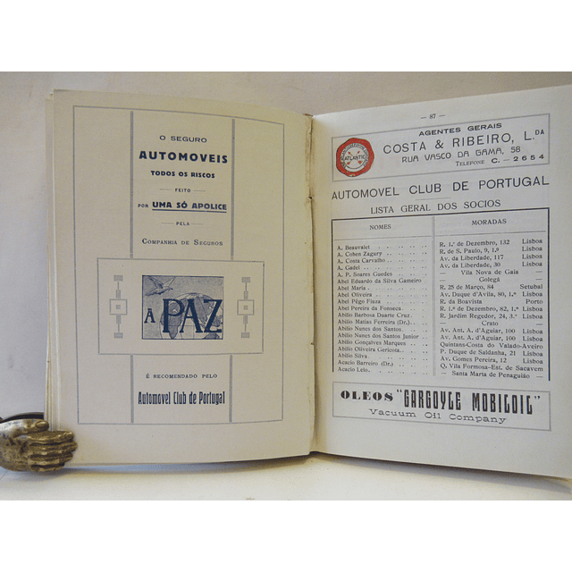 Anuário Automóvel Club De Portugal 1926/7  - VENDIDO