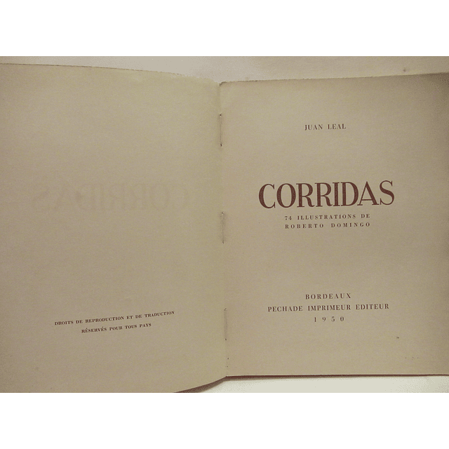 Corridas/Touros 1950 Juan Leal/Roberto Domingo