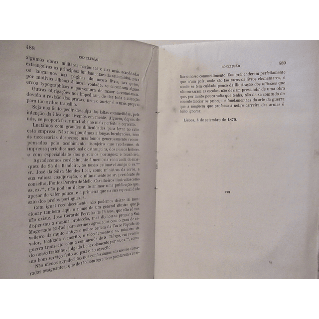 Elementos Da Arte Militar 1871/9 D. Luiz Da Câmara Leme