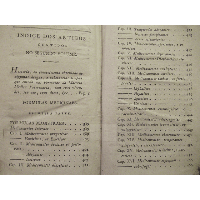 Elementos Arte Veterinária/Resumo Dos Medicamentos 1821/2 C. Bourgelat