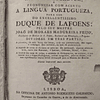 Ortografia/Arte Escrever/Pronunciar Acertadamente Língua Portuguesa 1815 J. Madureira Feijó