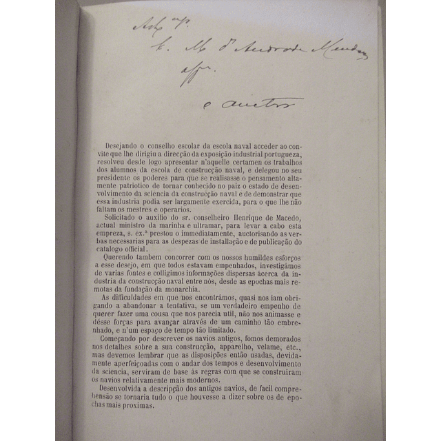 Catálogo Exposição Industrial/Construções Armamentos Navais 1888 José Cândido Correia