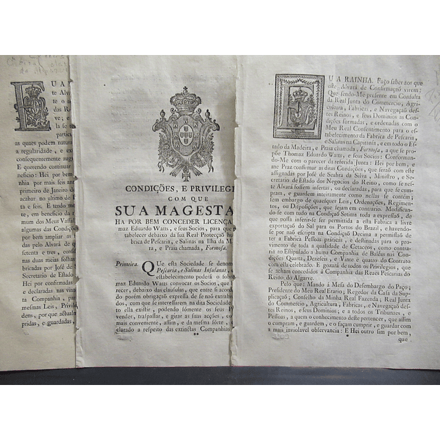 Alvarás Régios Dª. Maria I Pescas Algarve/Ilha Da Madeira/Praia Formosa 1790/92